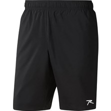 Raru Ocıus Siyah Antrenman Şortu Erkek Regular Kalıp Ayarlanabilir Bel Lastikli