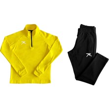 Raru Çocuk Yarım Fermuarlı Eşofman Puer Sarı