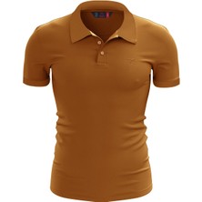 Raru %100 Pamuk Polo T-Shirt Impero Kahverengi