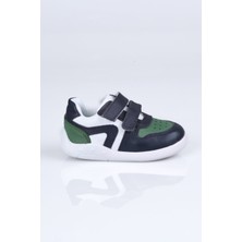 Lepi Kids L.2525 Hakiki Deri Ilk Adım Spor Ayakkabı Lacivert-Yeşil - 19