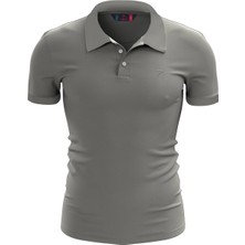 Raru %100 Pamuk Polo T-Shirt Impero Gri