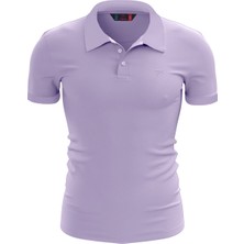 Raru %100 Pamuk Polo T-Shirt Impero Lila