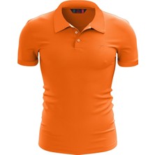 Raru %100 Pamuk Polo T-Shirt Impero Turuncu