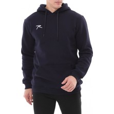 Raru Pamuklu Kapüşonlu Kalın Basic Sweatshirt Lepıdus Lacivert
