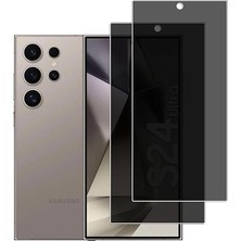 Elixem Samsung S24 Ultra Uyumlu Tam Kaplayan Hayalet Ekran Koruyucu Temperli Cam