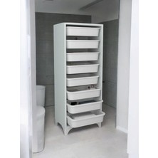 Modüleva 8 Çekmeceli Çok Amaçlı Sepetli Dolap / Oyuncak Kutusu / Organizer