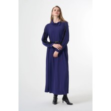 Misswhence Kadife Detaylı Elbise Mor 38800