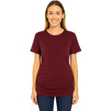 For You Moda Büyük Beden Modal Karışımlı Askılı Vücuda Oturan Bluz – Bordo | Şık ve Esnek Kumaş