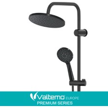Romena| Valtemo Fonksiyonlu, Yuvarlak, Butonlu Sistem, Siyah Duş Seti Nobel
