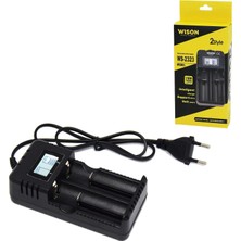 Wison WS-2323 Pil Şarj Aleti 2li Ekranlı 1200MAH 18650-26650-16340-14500-AA-AAA
