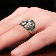 Sonsuzluk Tasarım Zirkon Taşlı 925 Ayar Gümüş Erkek Yüzük