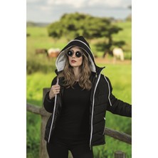 Barbora Kapüşonlu Kışlık Kadın Şişme Kısa Mont
