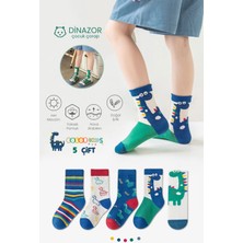 Color Socks 5 Çift Dinozor Çocuk Çorap Seti (Comfort Kids)