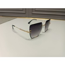 Bappir Degrade Kare Kesme Kristal Kesim Çerçevesiz Güneş Gözlüğü