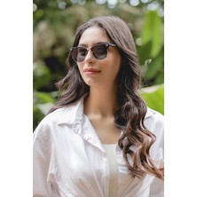 Bappir UV400 Filtre Korumalı Kadın Güneş Gözlüğü Siyah Gold Renk Çerçeve