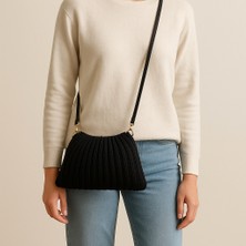 Sistem El Örgü Çapraz Çanta -Siyah