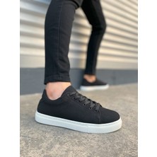Khi-Zai JY122 Mode Bağcıklı Süet Erkek Günlük Sneaker Ayakkabı Sbt - Siyah