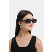 Bappir BP2077 Dikdörtgen Kadın/erkek Siyah Unisex Güneş Gözlüğü