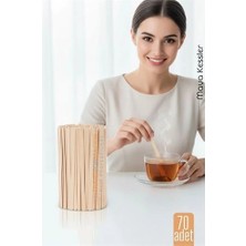 Shopwave Ahşap Karıştırıcı Kaşık – 70'li Paket | Çay, Kahve ve Servis Için Hijyenik ve Pratik!