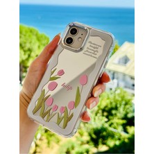 Go Aksesuar Iphone 12 - 12 Pro Uyumlu Aynalı Darbe Önleyici Kamera Korumalı Silikon Kılıf