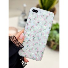 Go Aksesuar Iphone 7 Plus ve 8 Plus Uyumlu 2in1 Çiçek Renk Geçişli Desenli Silikon Kılıf