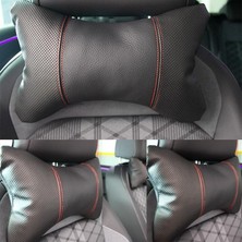 Nissan Almera Araç Boyun Yastığı 2 Adet Siyah Kırmızı Şhn