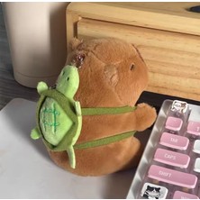 NB Market Kapibara Peluş Oyuncak Çanta Süsü Charm Yeşil Sulfat Capybara 12CM