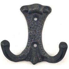 Bosel Antika Tarz Dekoratif Pirinç Anıt Çiftli Vestiyer Askı - 85X72 Mm, Oksit