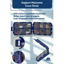 Haftalık Taşınabilir Ilaç Saklama Kutusu 10 Bölmeli Taşınabilir 7 Günlük Seyahat Hap Vitamin Saklama Düzenleyici Kitlenir Kapak Organizer