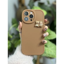Go Aksesuar Iphone 15 Promax Uyumlu 3D Ayıcık Tasarımlı Oyuncaklı Silikon Kılıf