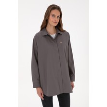 U.S. Polo Assn. Kadın Gri Uzun Kollu Gömlek 50316399-VR024