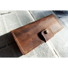 Mahfuz Kesimden Dikime Tamamen El Emeği Gerçek Deri Cüzdan 12 Kart 2 Bölme Alanı (19.4cm*8,5cm) Nul7