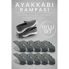 Dopar Ayakkabı Rampası 10 Adet | Dolap Düzenleyici Ayakkabı Sergi Rampası