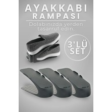Dopar Ayakkabı Rampası 3 Adet | Dolap Düzenleyici Ayakkabı Sergi Rampası
