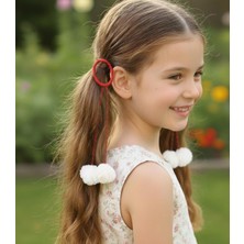 Bodrum Asel Marteniçka, Köpük Gül, Beyaz Gül, Kırmızı Ip, Saç Lastiği, Çocuk Tokası, 2'li Set.