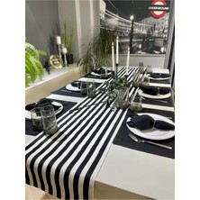 Decamor Home Dertsiz Siyah Beyaz Düz Uzun Runner