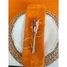 Decamor Home 6 'lı Dertsiz Kadife Dokulu Turuncu Kumaş Peçete