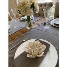 Decamor Home 6 'lı Dertsiz Kadife Dokulu Gri Kumaş Peçete