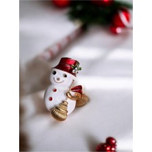 Vola Collection Yılbaşı Noel Kardan Adamı Broş Yaka Iğnesi