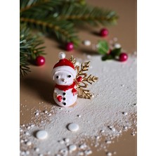 Vola Collection Yılbaşı Noel Kardan Adam Kar Tanesi Broş Yaka Iğnesi