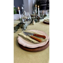 Decamor Home Kadife Dokulu Fıstık Yeşili Peçete 6 Adet