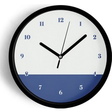 JHAAR Soyut - Geometrik Temalı Modern Duvar Saati - 25cm - Önü Camlı Siyah Kasa