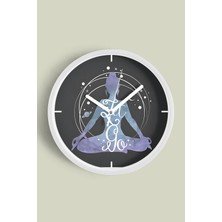 JHAAR Modern Duvar Saati - 25cm - Önü Camlı Beyaz Kasa