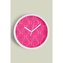 JHAAR Soyut - Geometrik Temalı Modern Duvar Saati - 25CM - Önü Camlı Beyaz Kasa - Sessiz Mekanizma