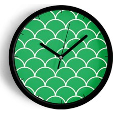 JHAAR Soyut - Geometrik Temalı Modern Duvar Saati - 25CM - Önü Camlı Siyah Kasa - Sessiz Mekanizma