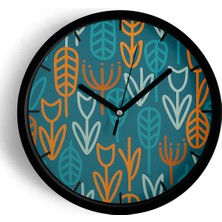 JHAAR Modern Tasarım Duvar Saati - 25CM - Önü Camlı Siyah Kasa - Sessiz Mekanizma