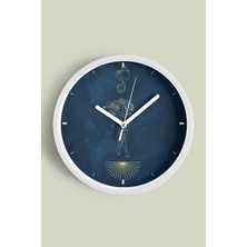 JHAAR Kova Burcu - Burçlar Modern Duvar Saati - 25CM - Önü Camlı Beyaz Kasa - Sessiz Mekanizma