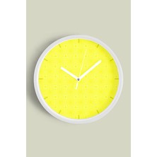 JHAAR Modern Tasarım Duvar Saati - 25cm - Önü Camlı Beyaz Kasa