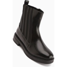 Limoya Lena Siyah Lastik Detaylı Kadın Bot