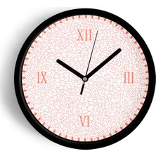 JHAAR Modern Duvar Saati - 25cm - Önü Camlı Siyah Kasa